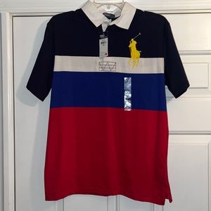 Polo Ralph Lauren boys Polo shirt multicolored NWT Size 14/16 100% cotton
